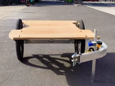 Remorque plateau suspendue avec freins à disques hydrauliques